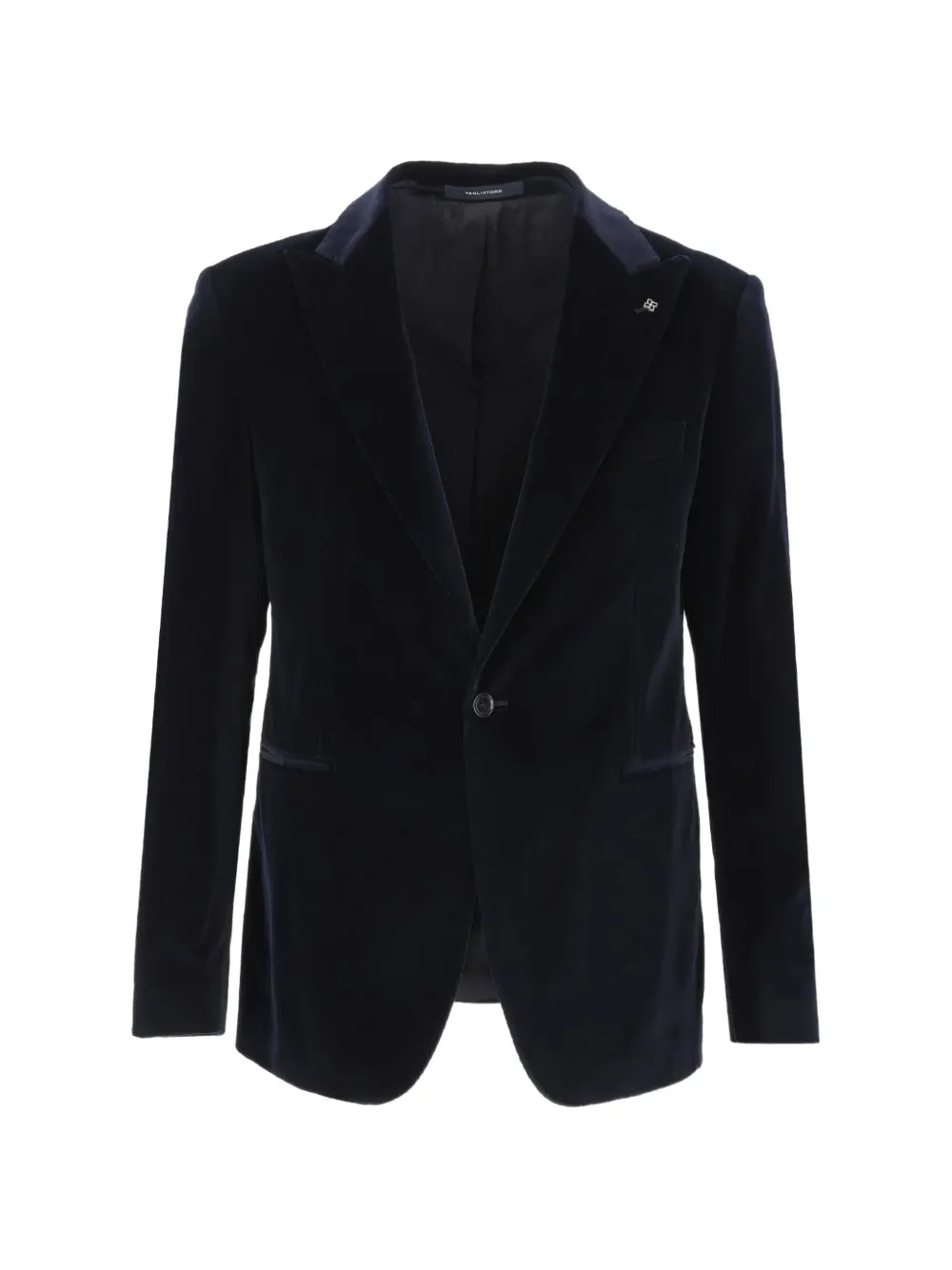 Tagliatore velvet peak-lapel blazer - Blu
