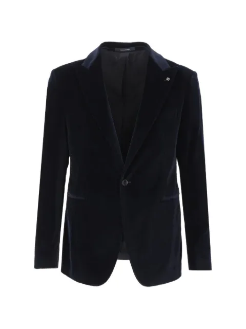 Tagliatore velvet peak-lapel blazer