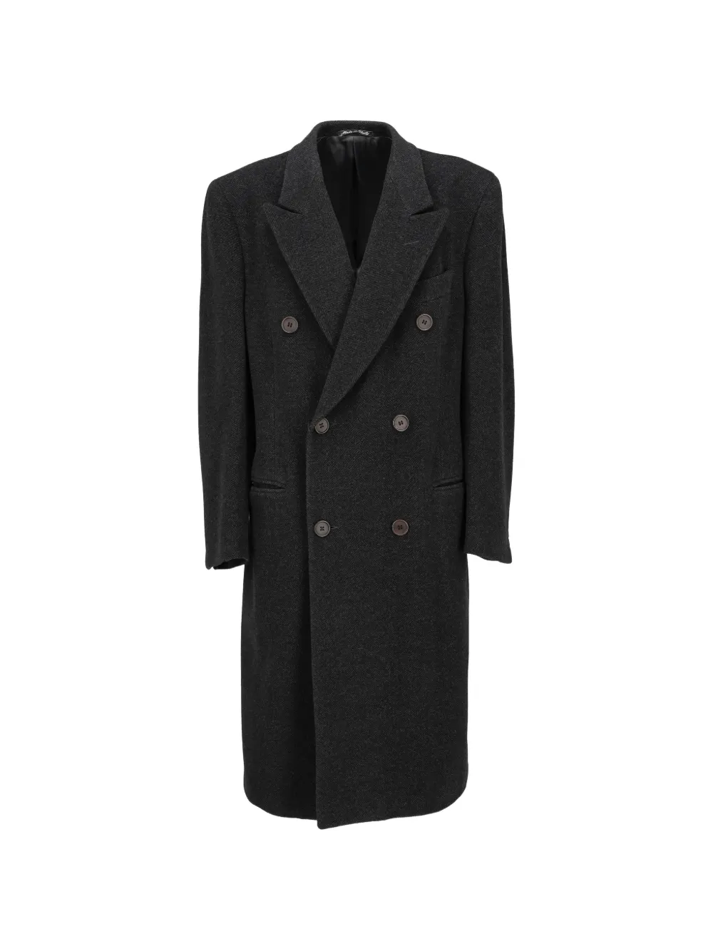 Giorgio Armani Pre-Owned double-breasted peak-lapels coat - Grigio