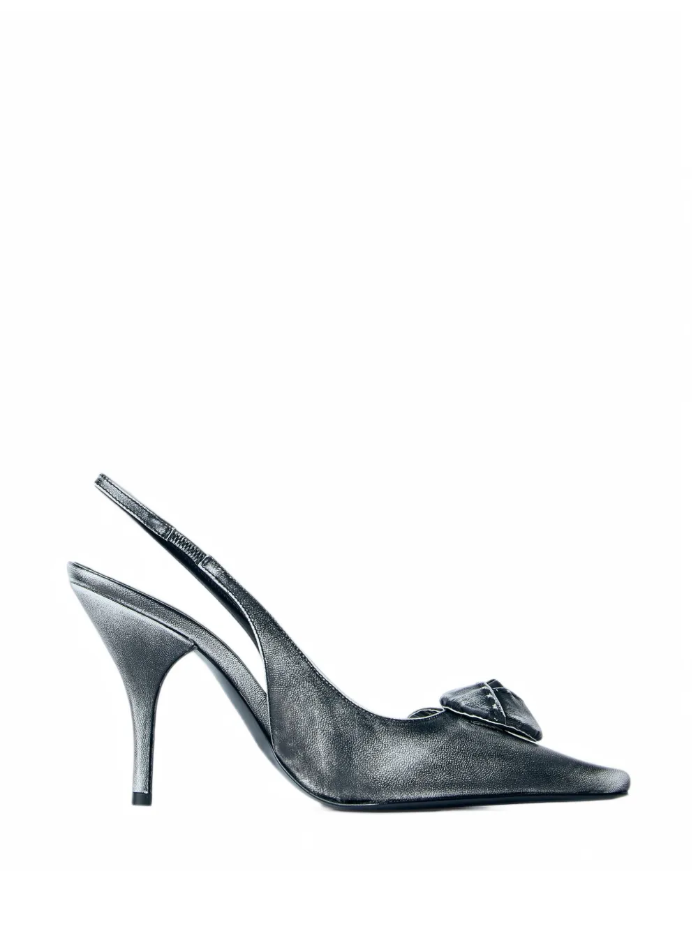 Prada leather slingback pumps - Silber