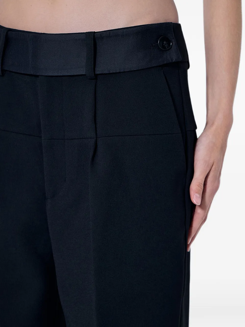 ENTIRE STUDIOS tailored buttoned-waistband trousers Zwart