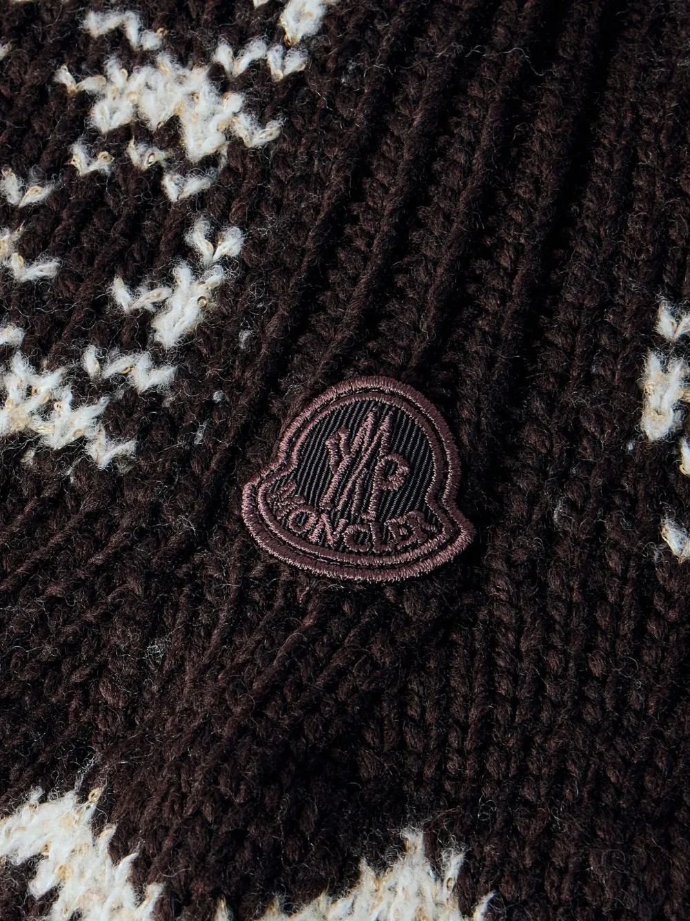 Moncler jacquard sequin balaclava Bruin