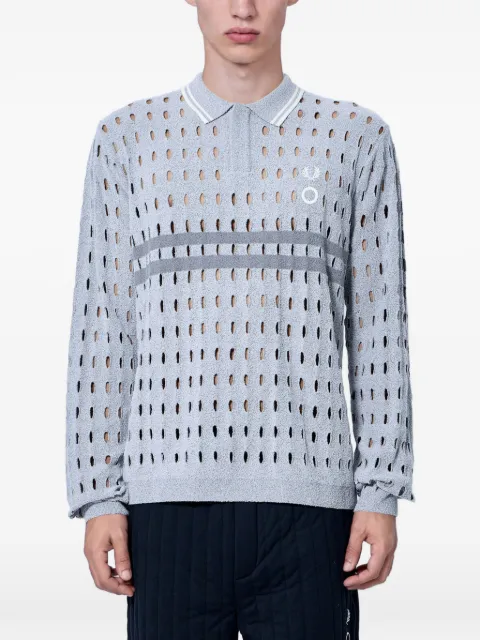 Fred Perry x Craig Green open-knit polo shirt