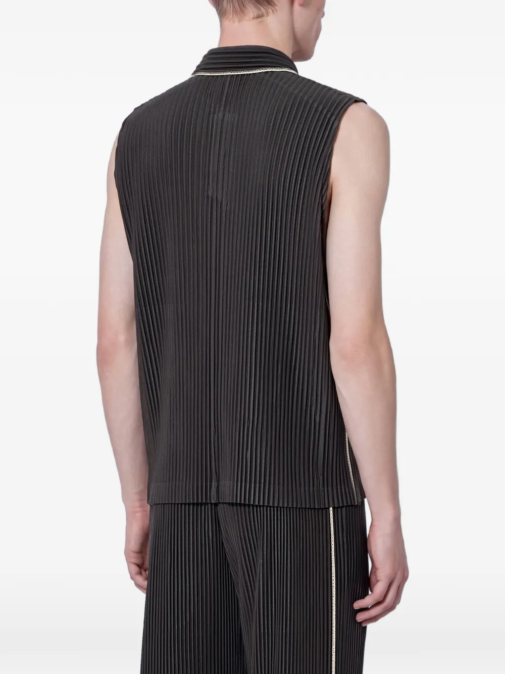 Homme Plissé Issey Miyake ribbed sleeveless top Bruin