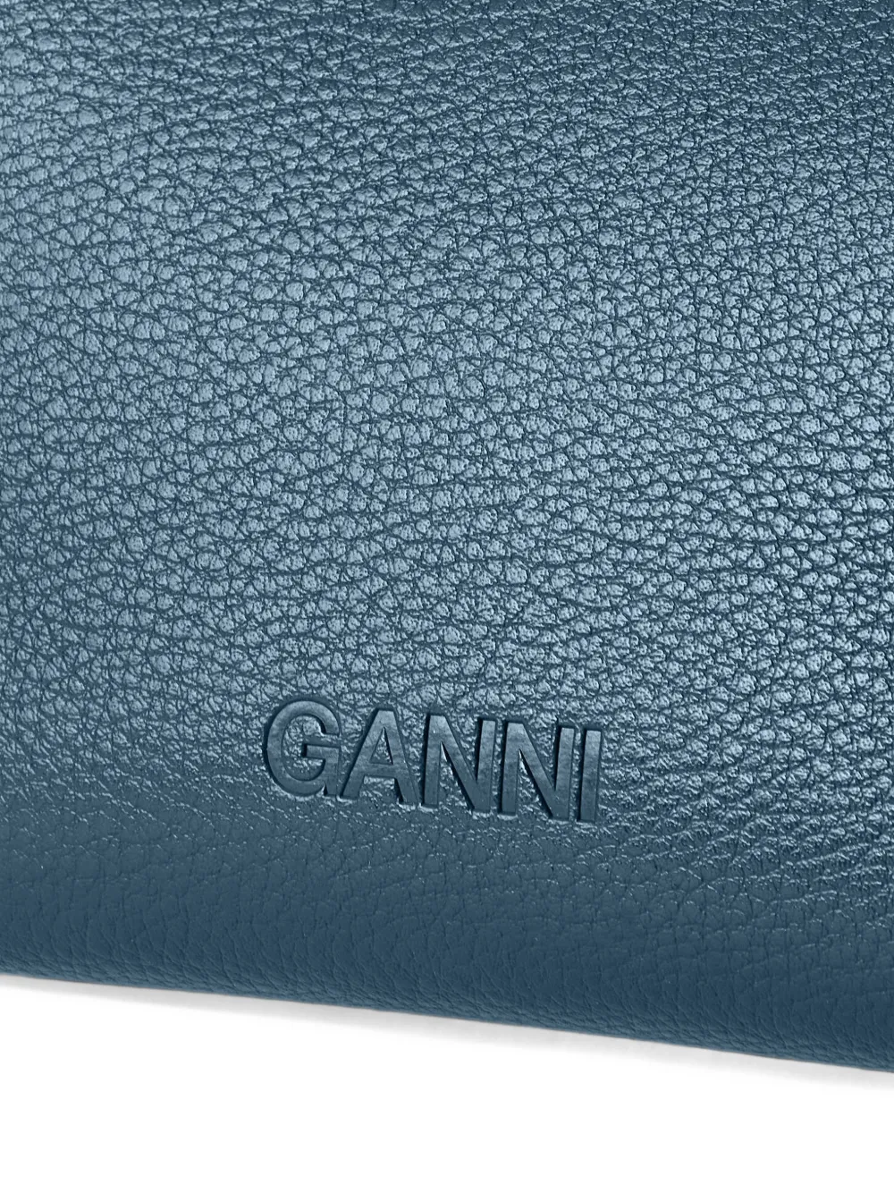 GANNI mini Bou Tressé faux-leather tote bag Blauw