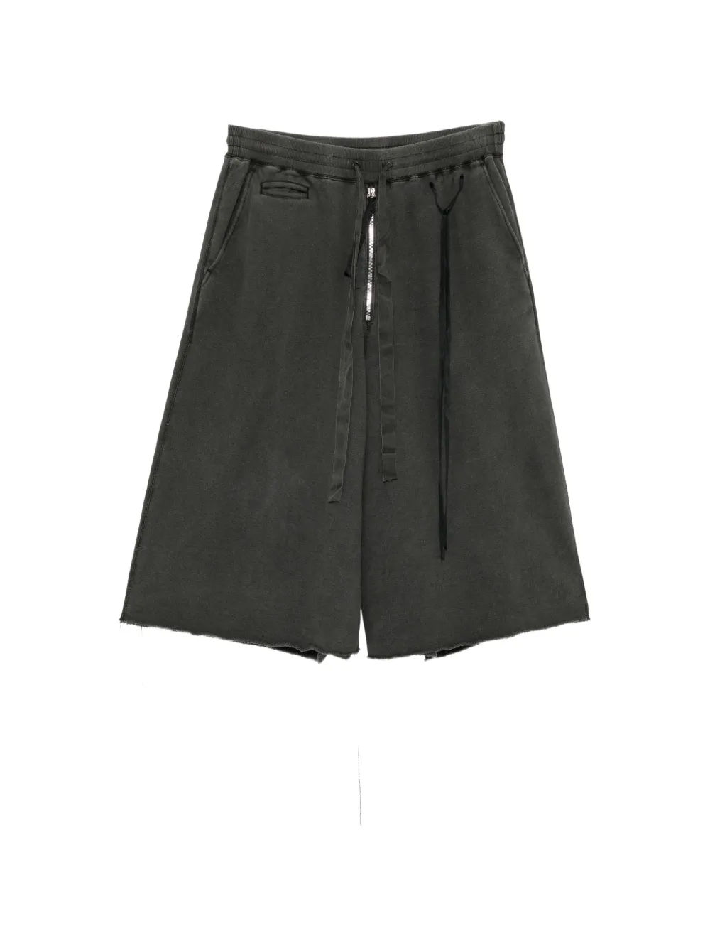 midorikawa faded raw-cut shorts - Nero