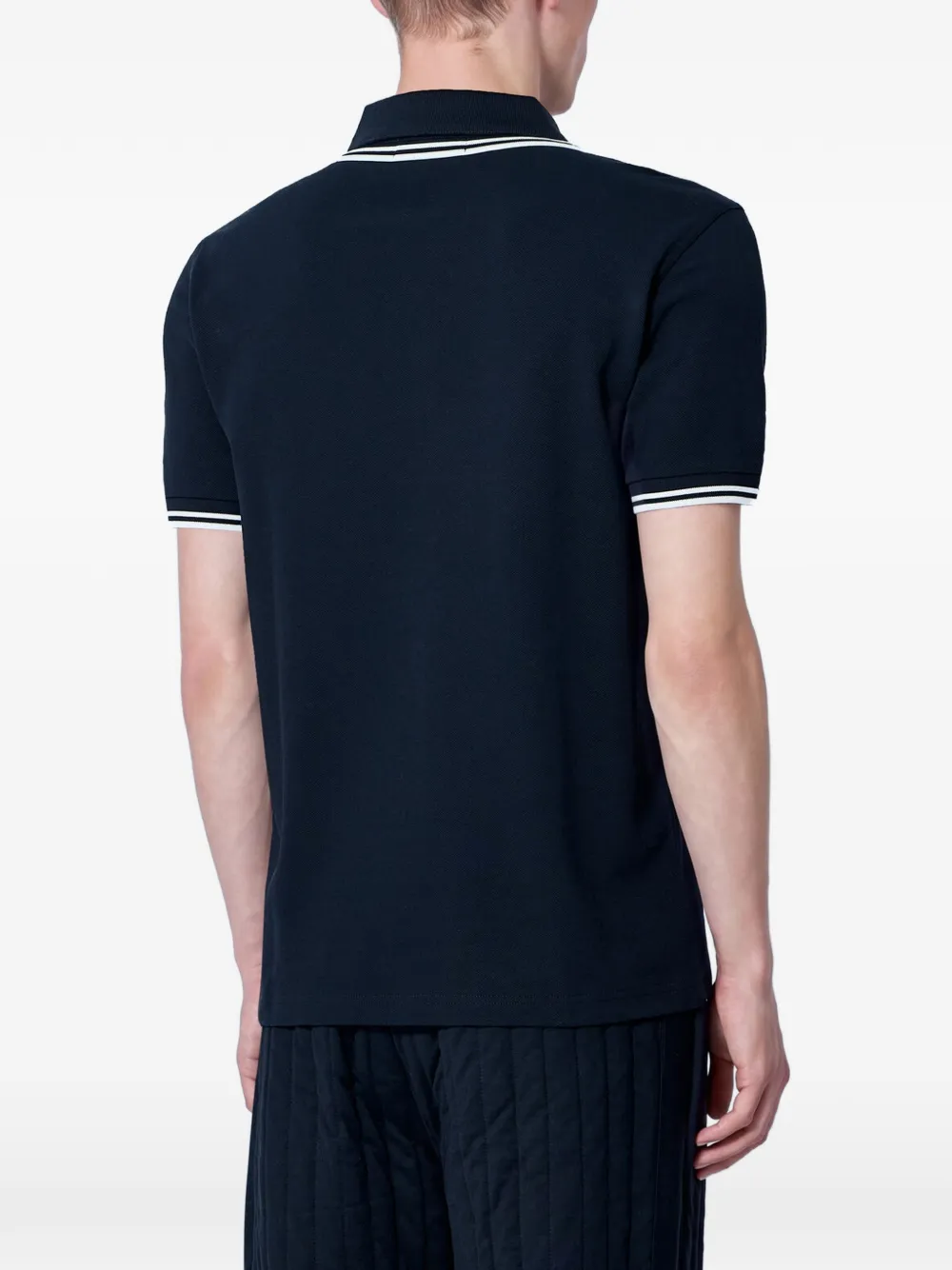 Fred Perry x Craig Green logo-embroidered tipped polo shirt Zwart