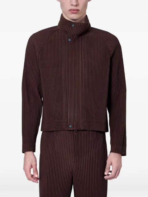 Homme Plissé Issey Miyake ribbed high-collar jacket