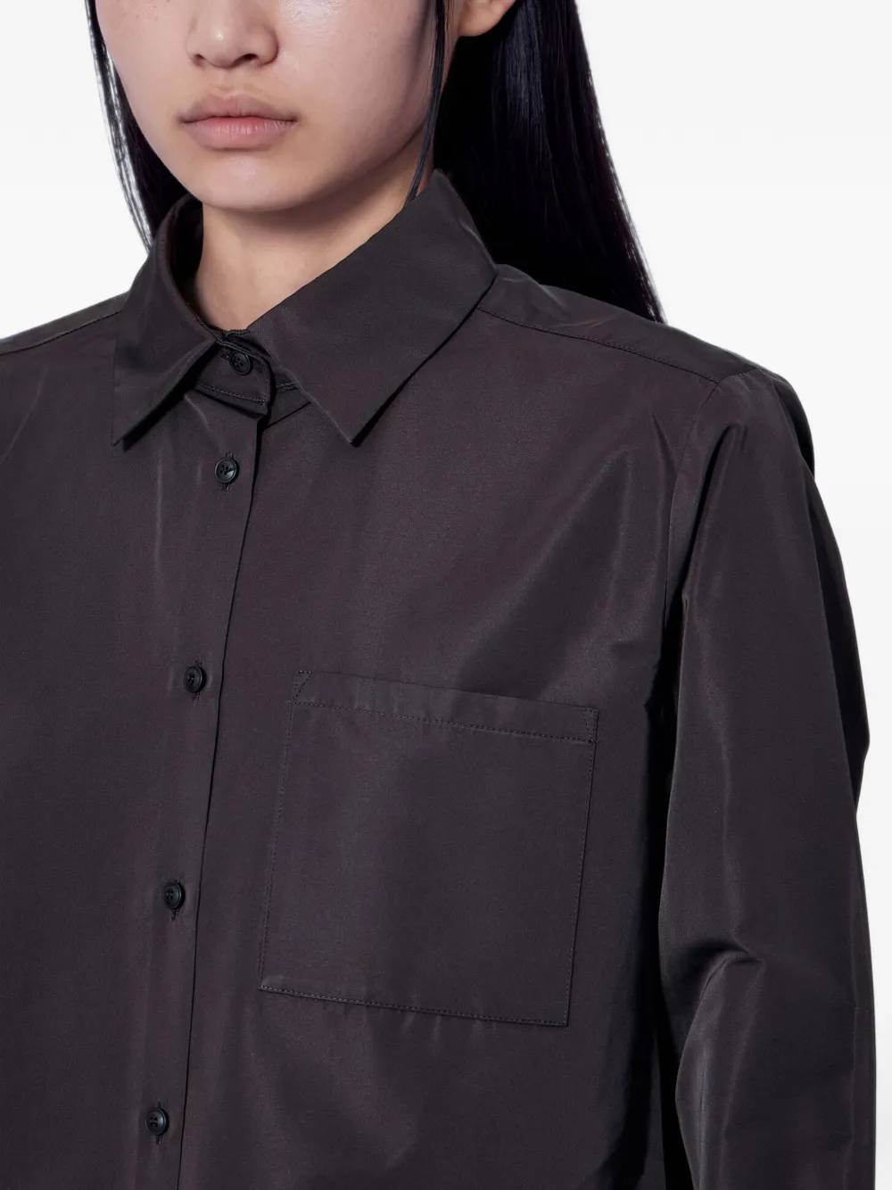 Max Mara patch-pocket long-sleeve shirt Bruin