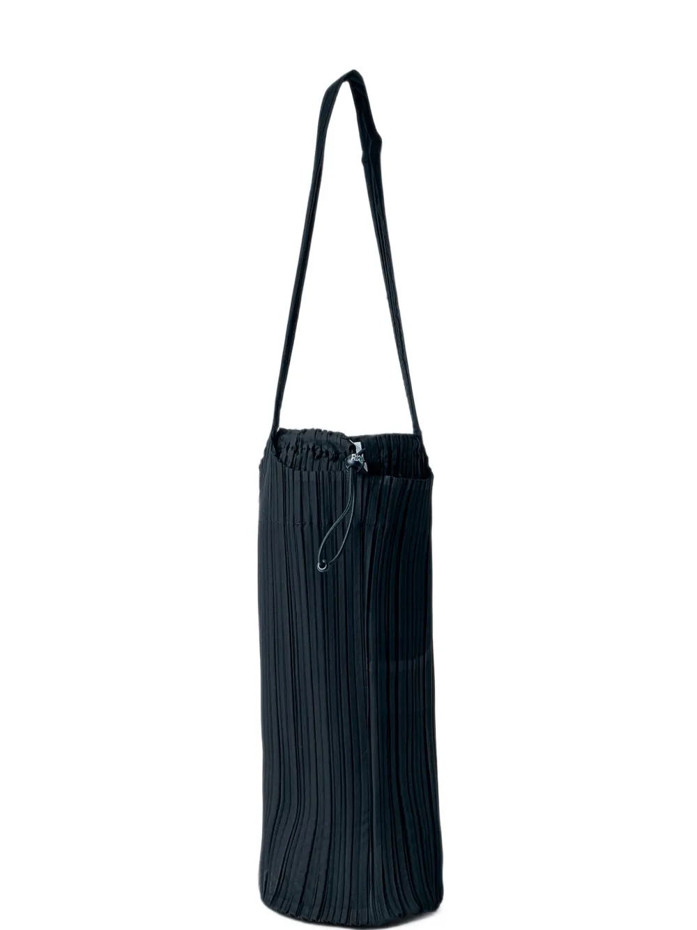 Pleats Please Issey Miyake medium Swan pleated cylinder shoulder bag - Nero