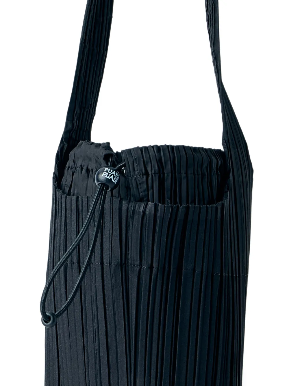 Pleats Please Issey Miyake medium Swan pleated cylinder shoulder bag Zwart