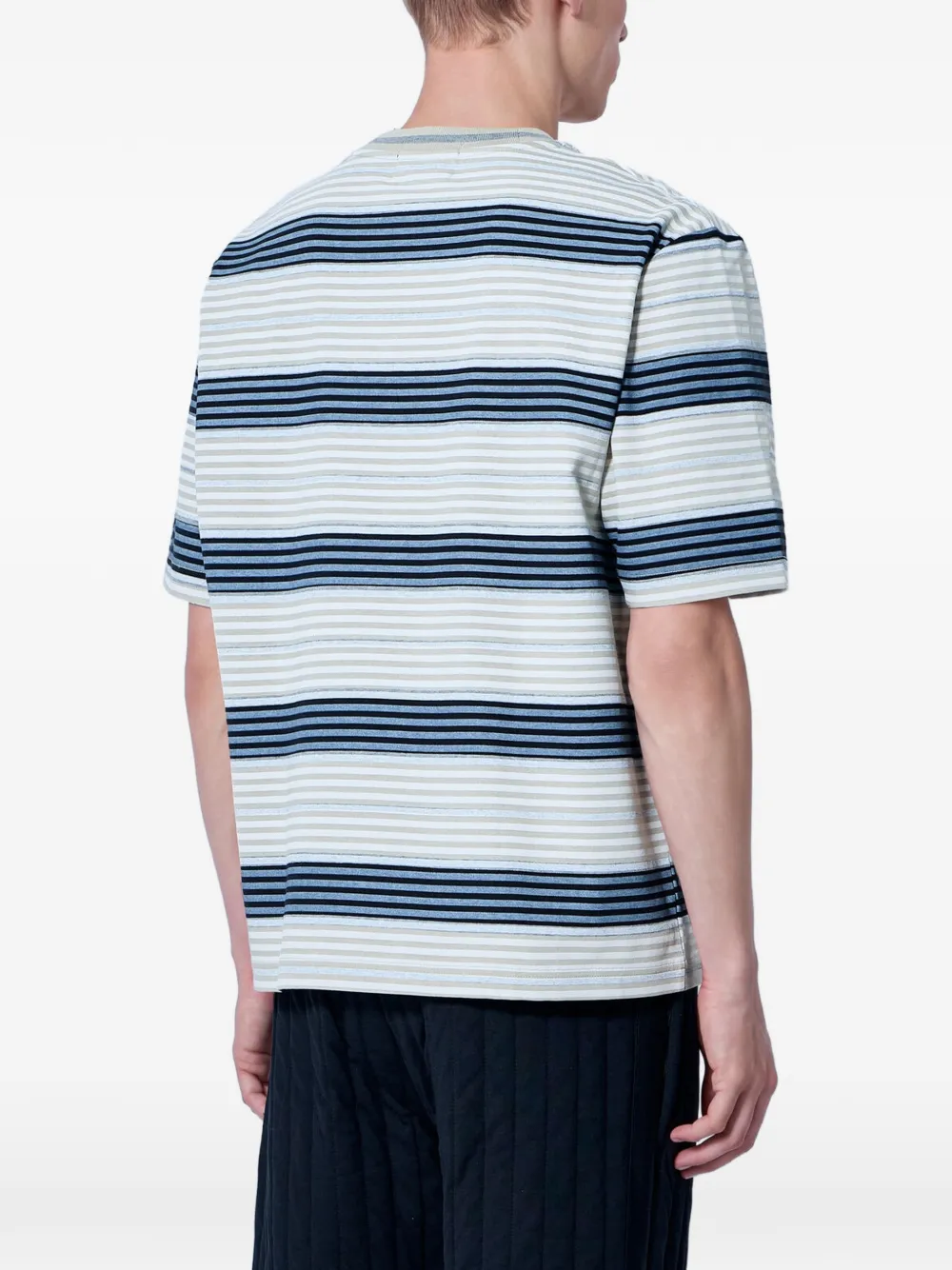 Fred Perry x Craig Green stripe-pattern T-shirt Beige