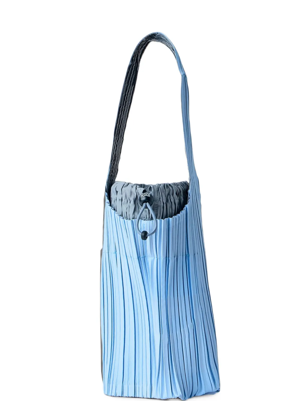 Pleats Please Issey Miyake Pleats Swan cylinder tote bag - Blue