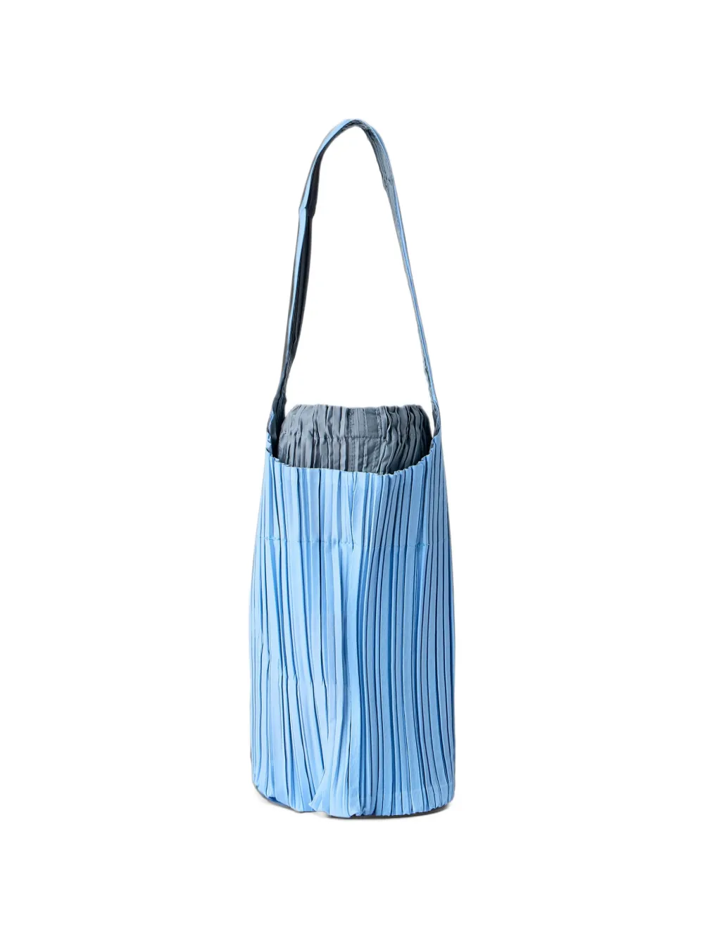 Pleats Please Issey Miyake Pleats Swan cylinder tote bag Blauw