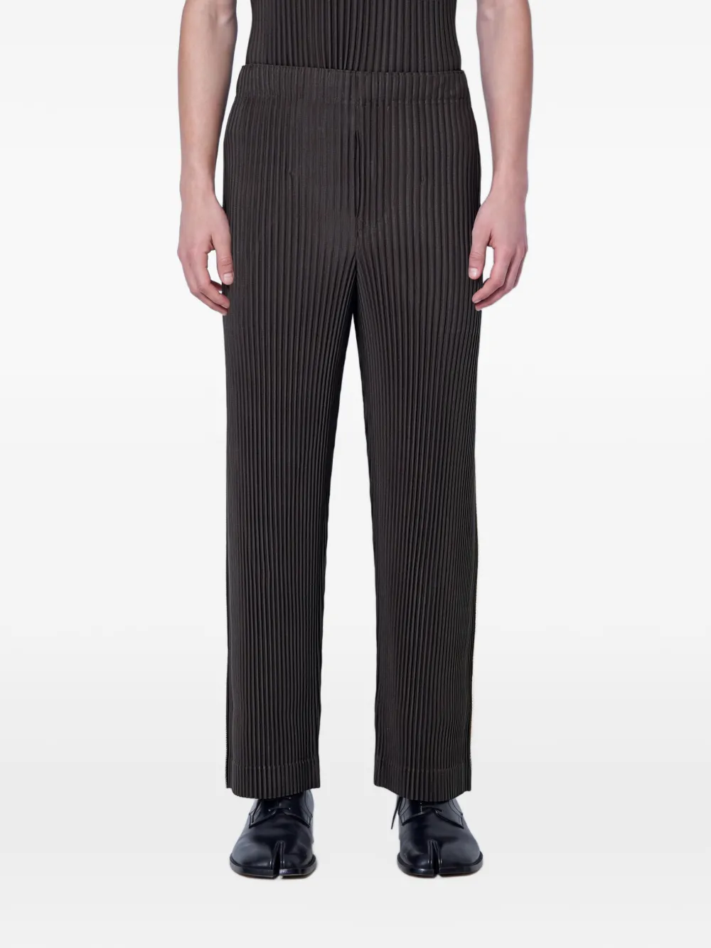 Homme Plissé Issey Miyake pleated elasticated-waist trousers - Marrone