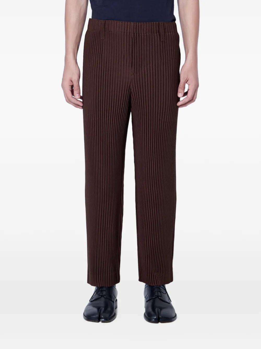 Homme Plissé Issey Miyake pleated straight-leg trousers Bruin
