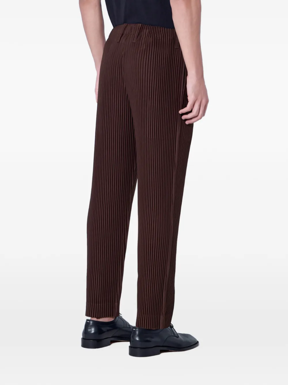 Homme Plissé Issey Miyake pleated straight-leg trousers Bruin