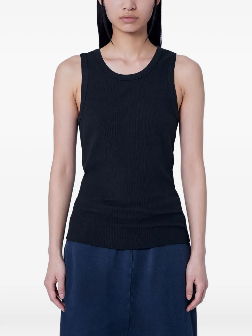 ENTIRE STUDIOS ribbed sleeveless tank top Zwart