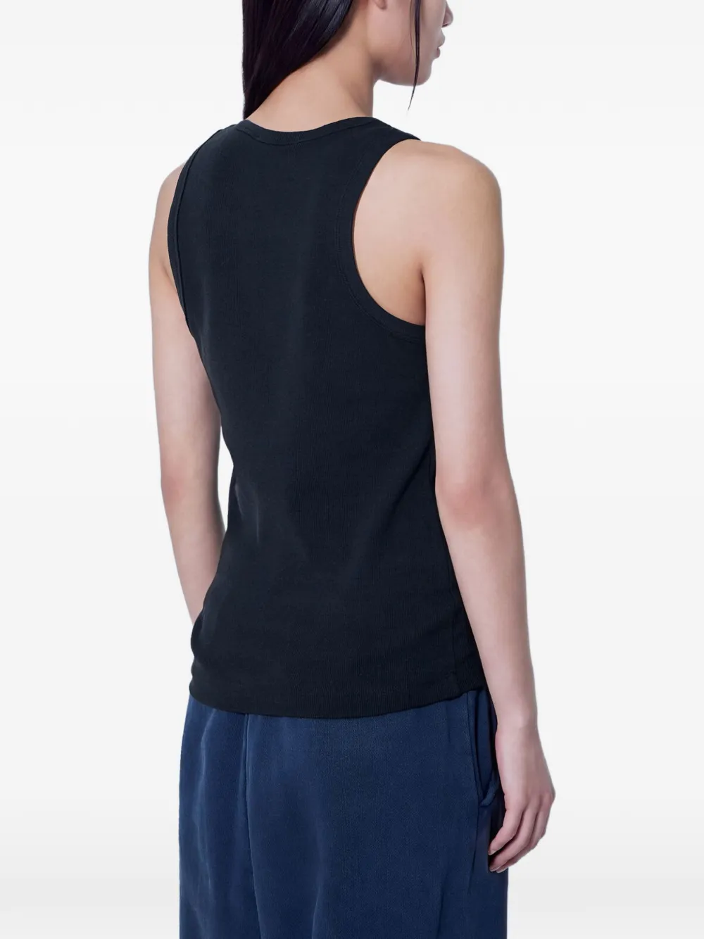 ENTIRE STUDIOS ribbed sleeveless tank top Zwart