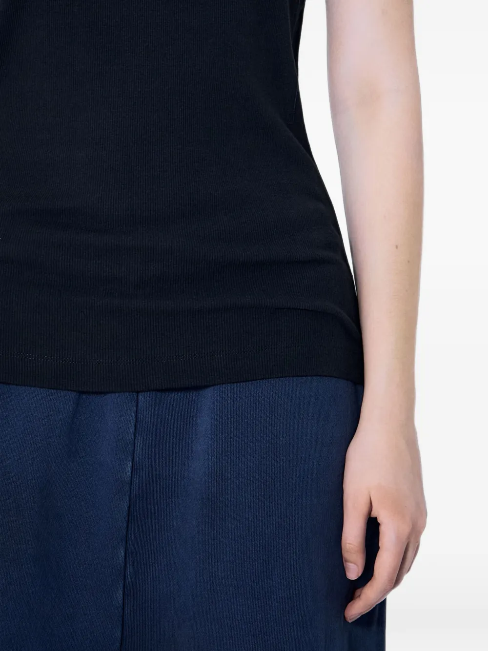 ENTIRE STUDIOS ribbed sleeveless tank top Zwart