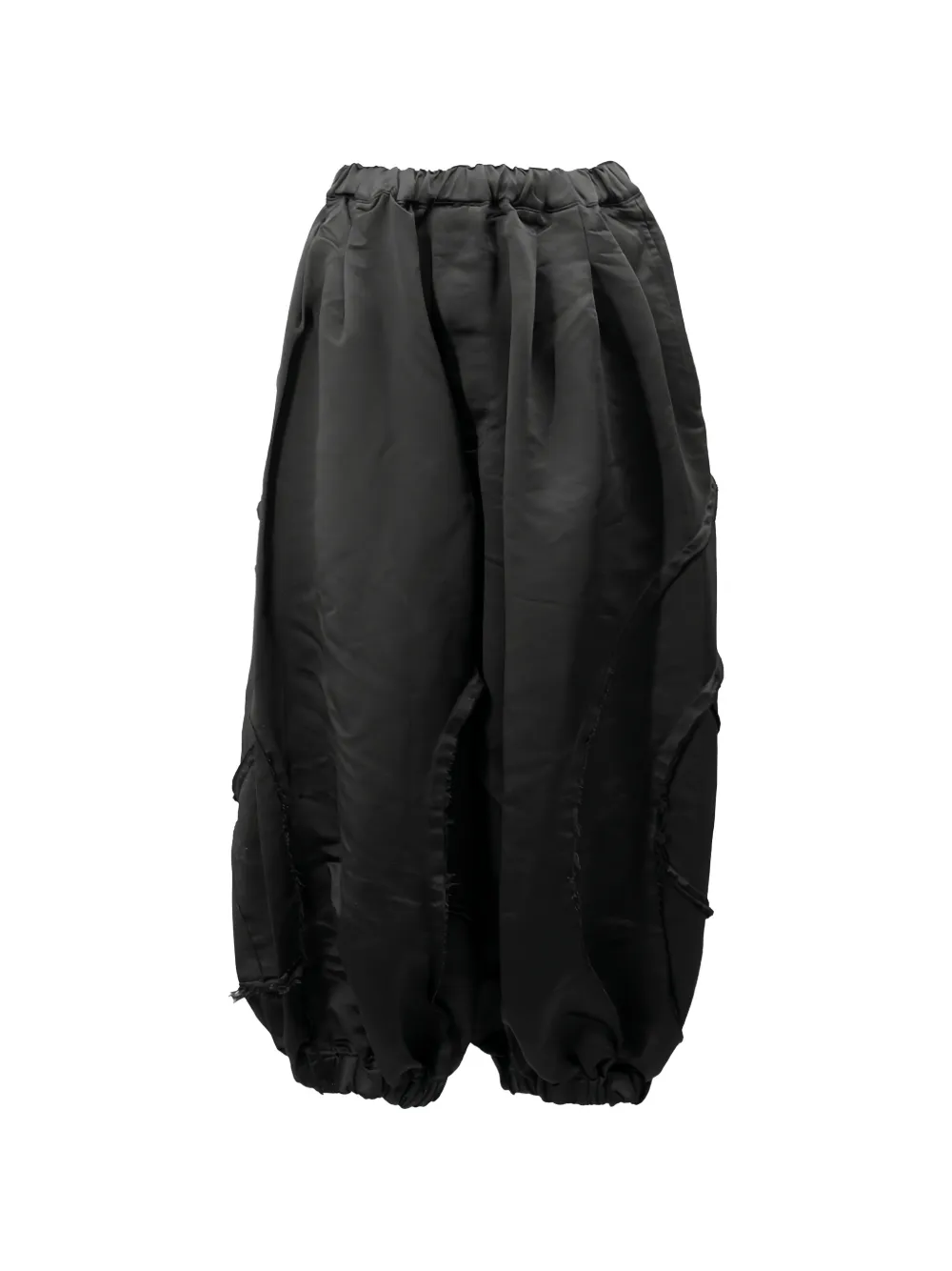 Black Comme Des Garçons raw-edge panelled loose-fit trousers Zwart