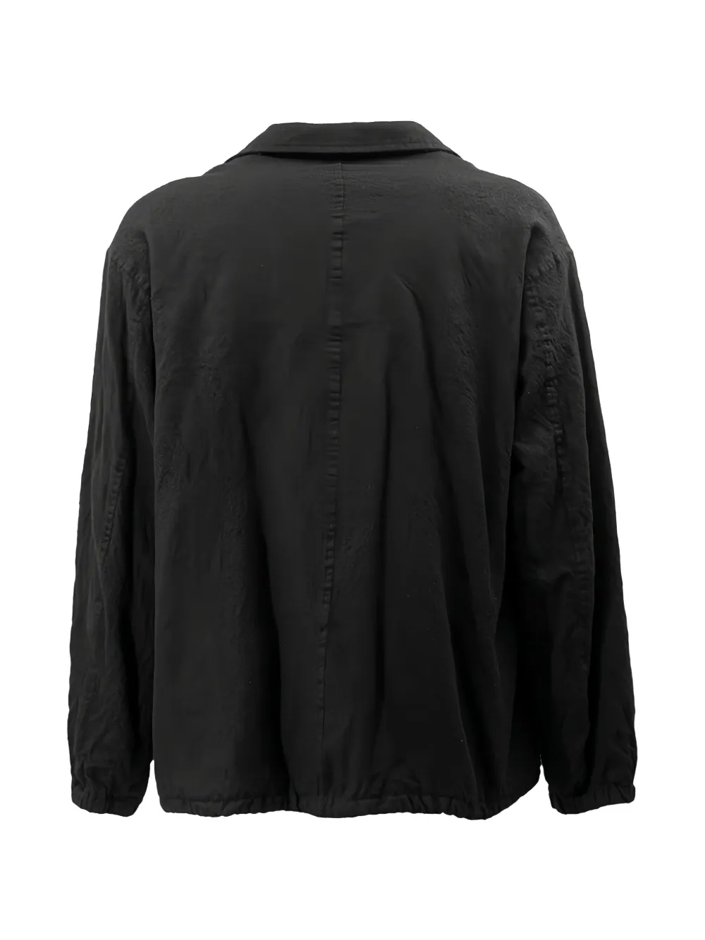 Comme des Garçons Homme drawstring-hem crinkled lightweight jacket Zwart
