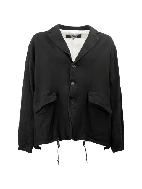 Comme des Garçons Homme drawstring-hem crinkled lightweight jacket