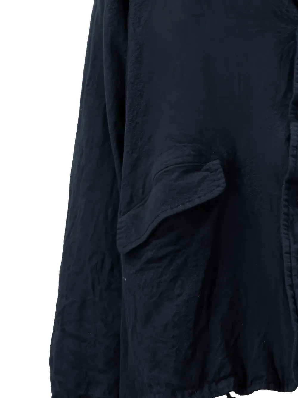 Comme des Garçons Homme crinkled-finish drawstring jacket Blauw