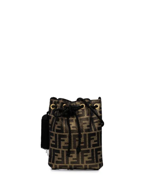 Fendi Pre-Owned 20th Century Zucca Canvas Drawstring Bucket Bag crossbody bag