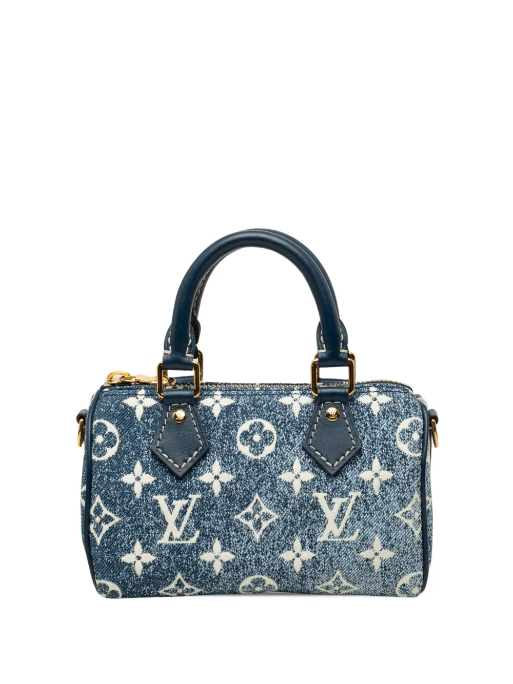 Louis Vuitton Pre-Owned 2010-2026 Monogram Jacquard Denim Nano Speedy Bandouliere satchel - Blue