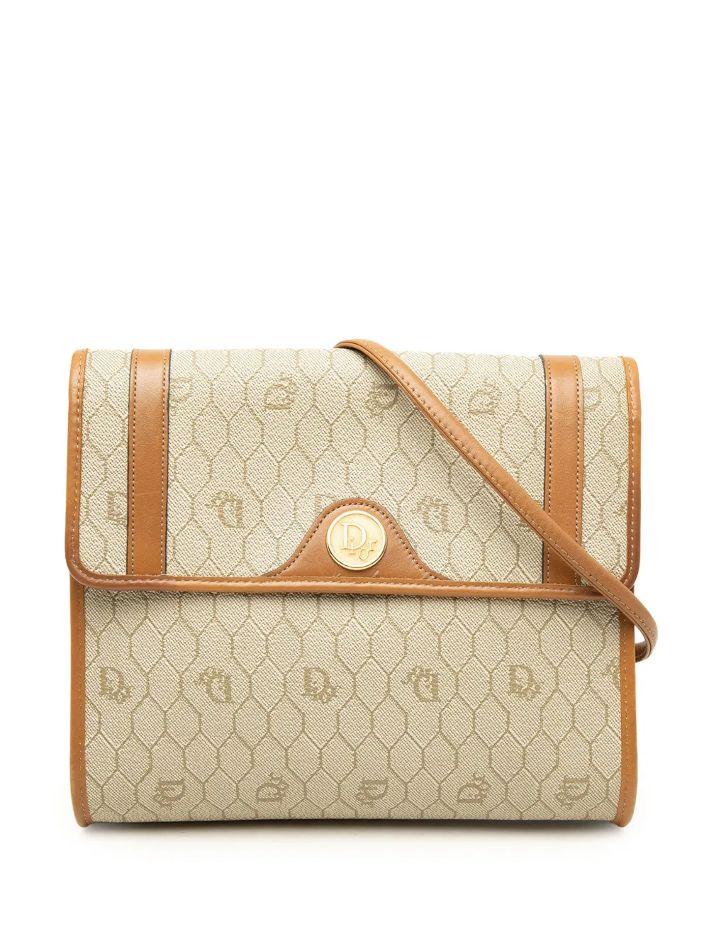 Christian Dior Pre-Owned 20th Century Honeycomb Coated Canvas crossbody bag - Toni neutri