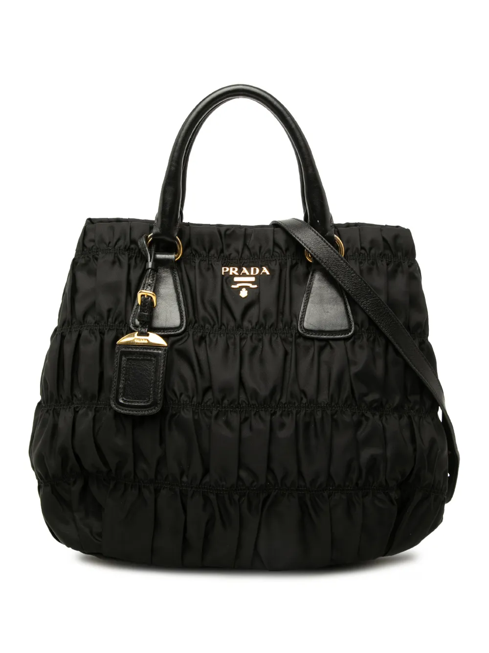 Prada Pre-Owned 2000-2013 Tessuto Gaufre satchel - Nero