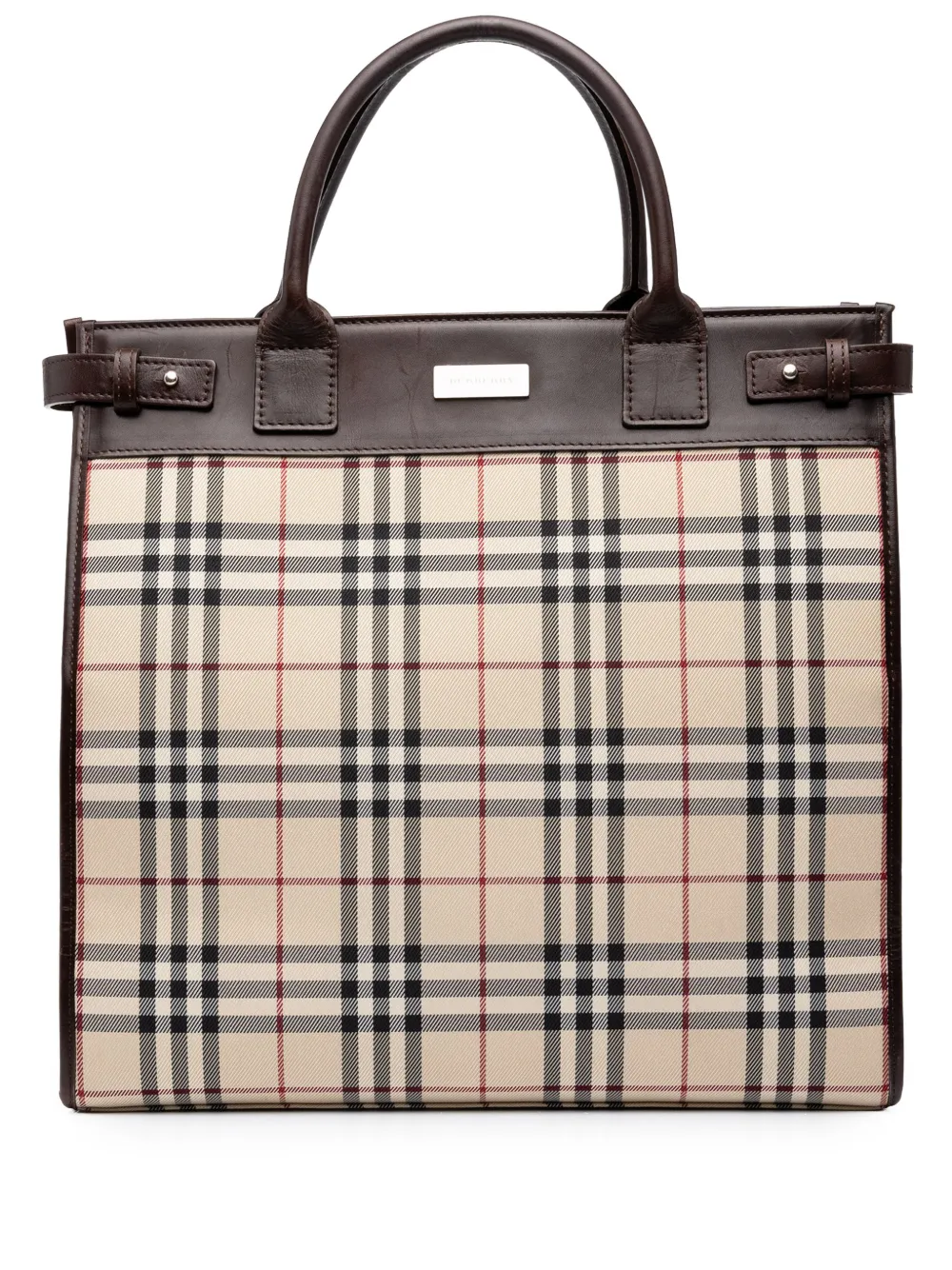 Burberry Pre-Owned 2000-2017 House Check Canvas Convertible Tote satchel - Neutrals