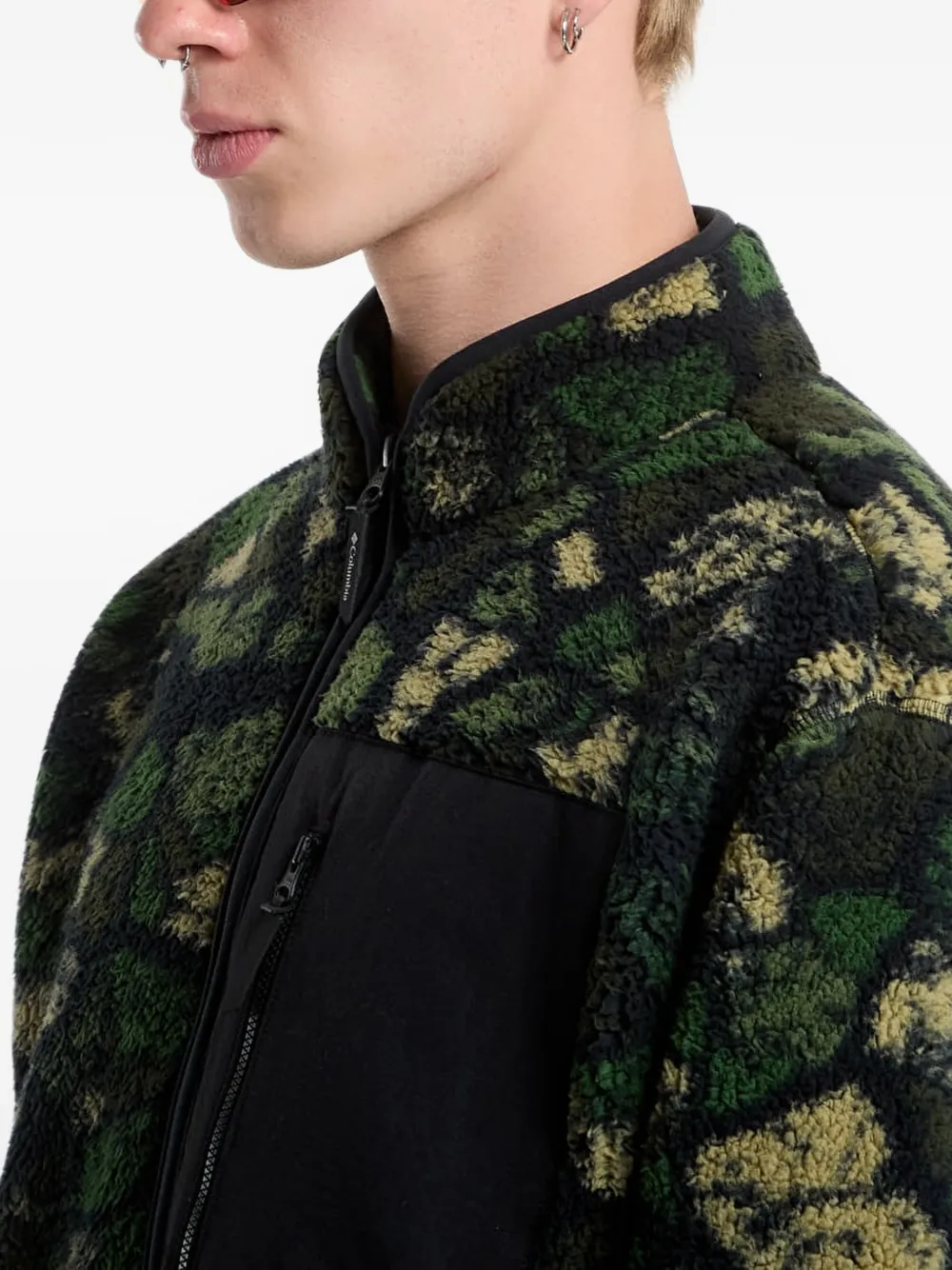 Columbia Sportswear printed fleece jacket Groen