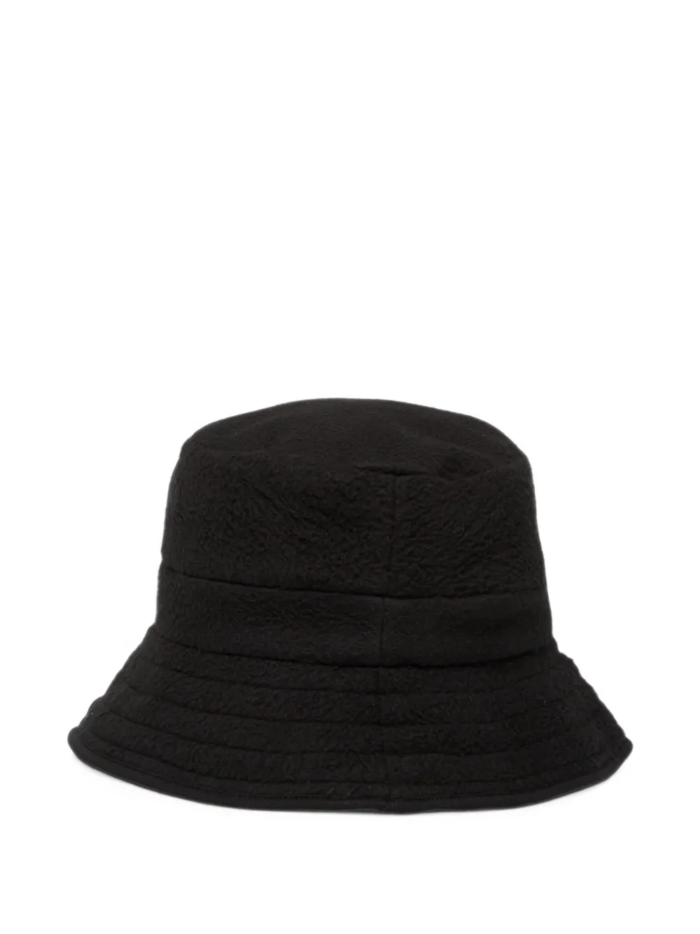 Ea7 Emporio Armani logo-embroidered fleece bucket hat Zwart