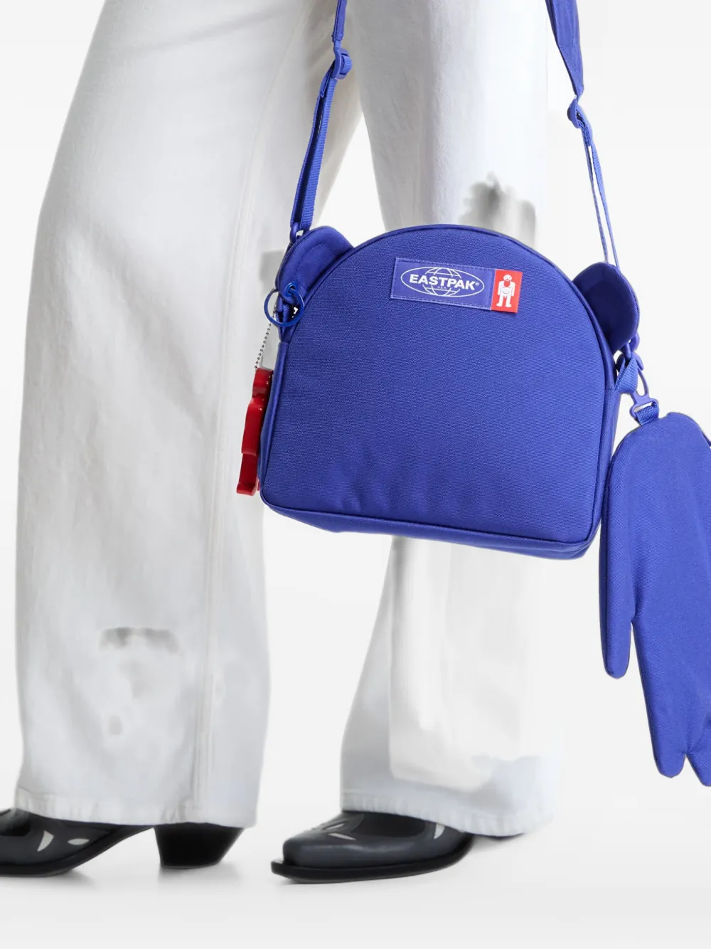 Eastpak x Walter Van Beirendonck mini face-patch crossbody bag Blauw