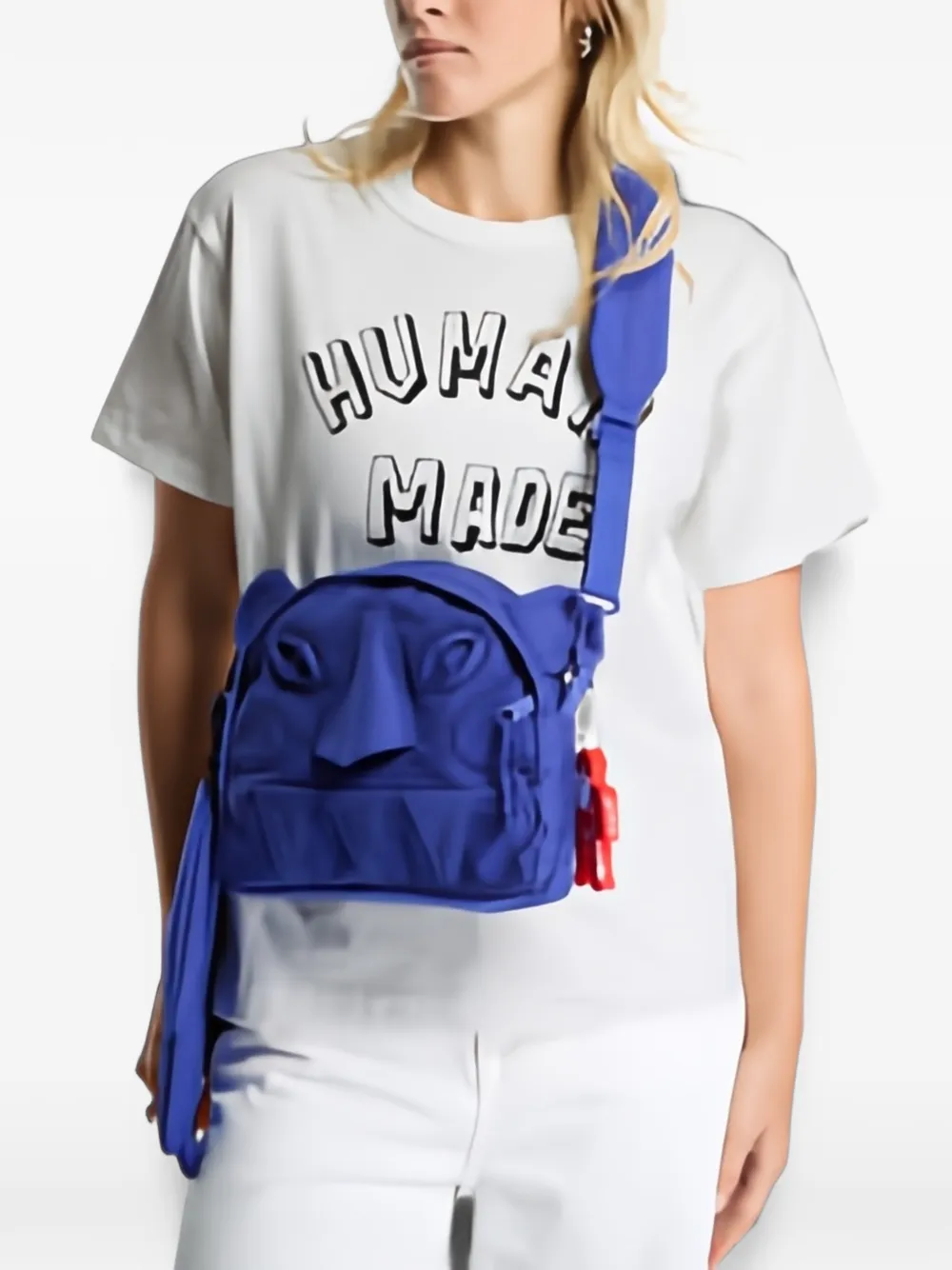 Eastpak x Walter Van Beirendonck mini face-patch crossbody bag Blauw