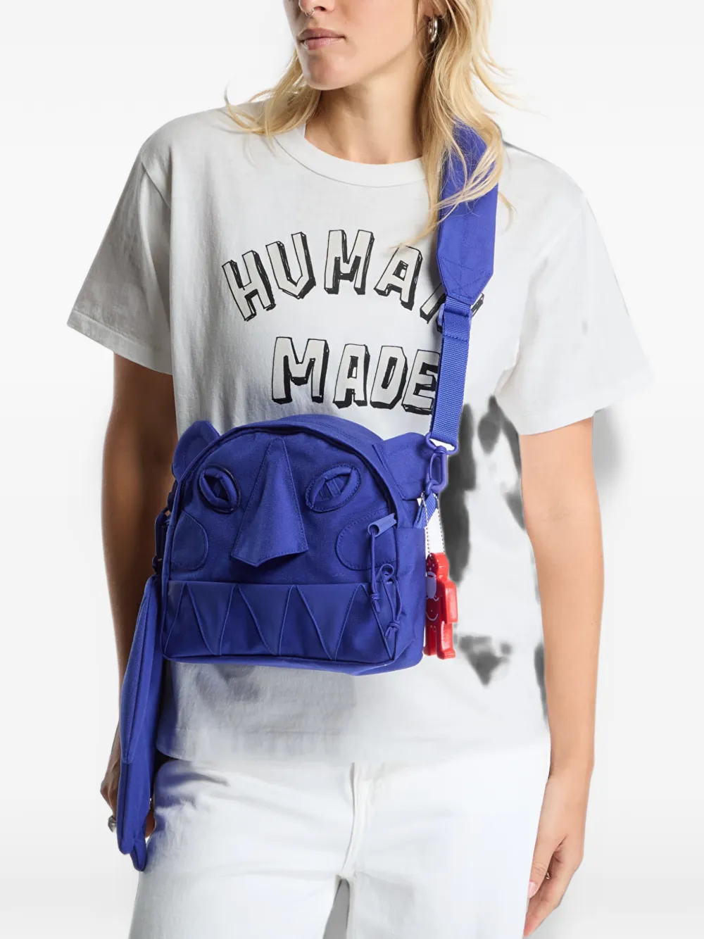 Eastpak x Walter Van Beirendonck mini face-patch crossbody bag - Blu