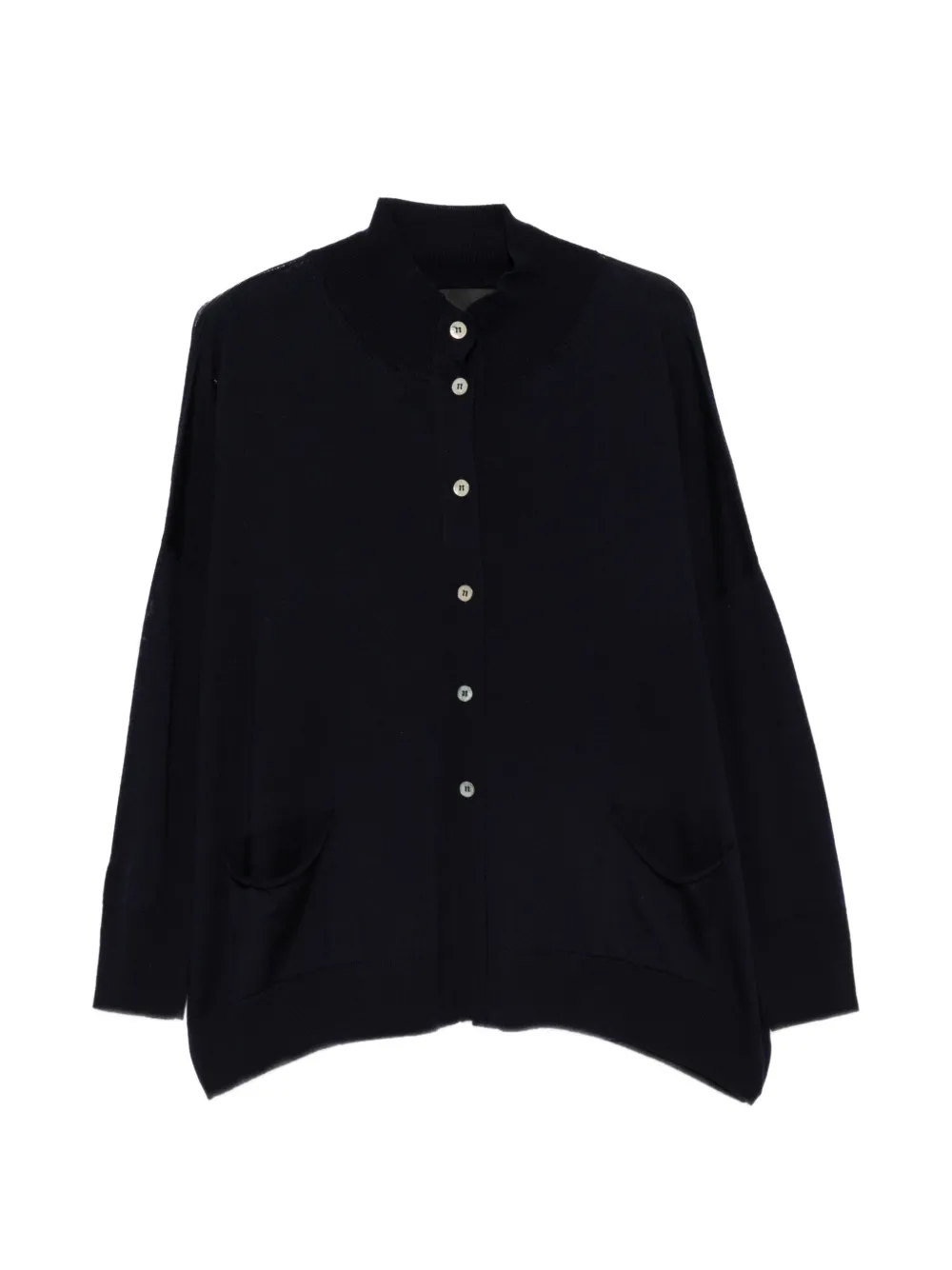 LABORATORIO CAPRI high-neck button-up cardigan - Blu