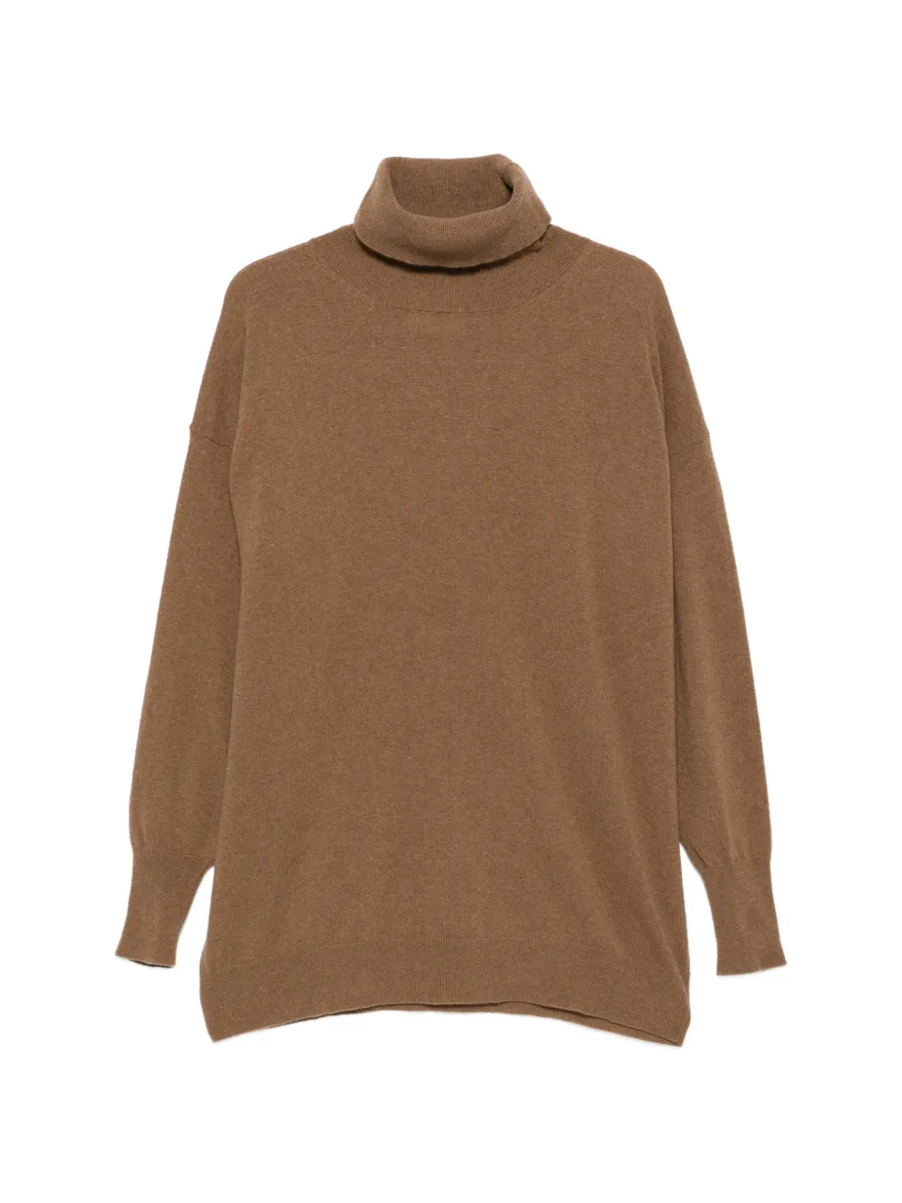 LABORATORIO CAPRI roll-neck drop-shoulder sweater - Marrone