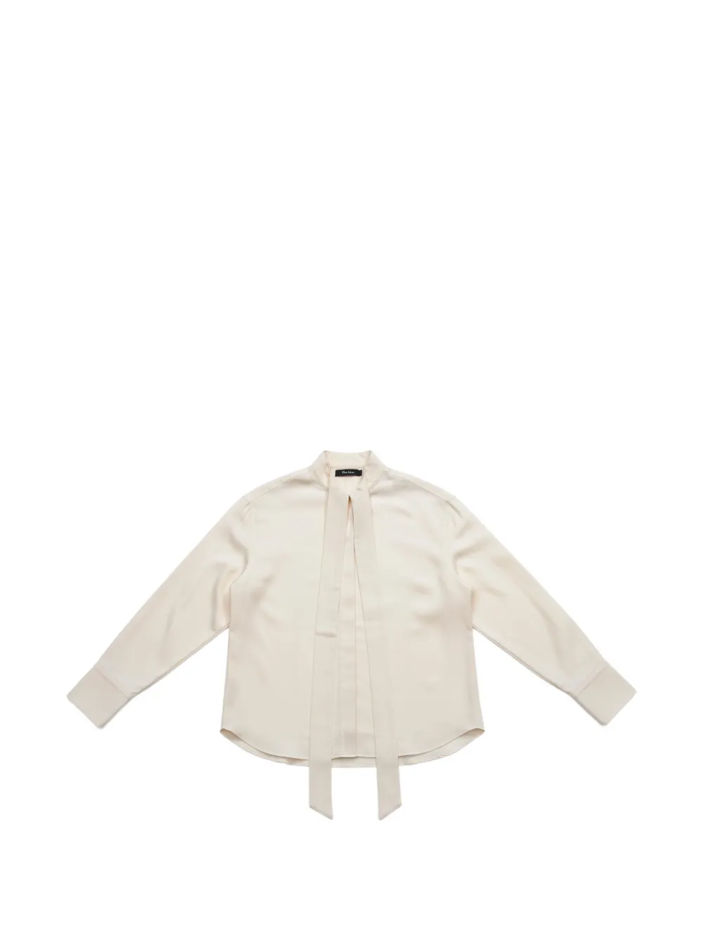 Closed bow-tie shirt Beige