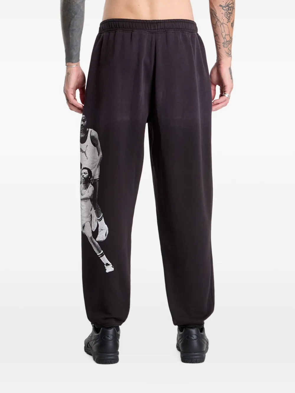 PUMA Memory Lane fleece basketball sweatpants Zwart
