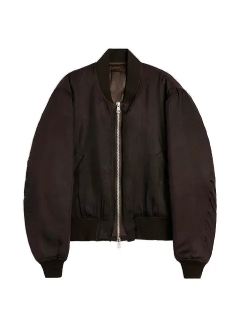 OUR LEGACY wax-dipped reversible bomber jacket