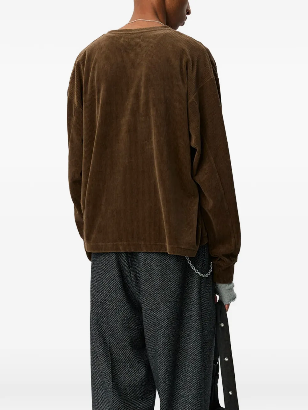 mfpen Relaxed ribbed T-shirt Bruin