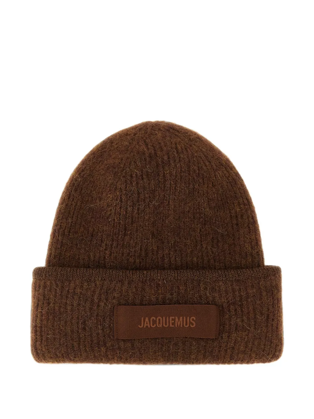 Jacquemus Le Bonnet Gros-Grain ribbed beanie hat - Braun