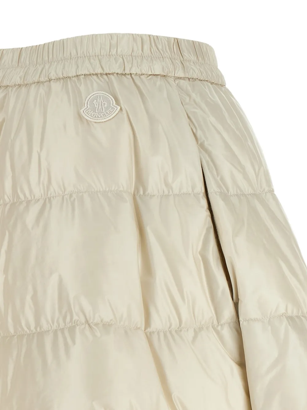 Moncler A-Line down midi skirt Beige