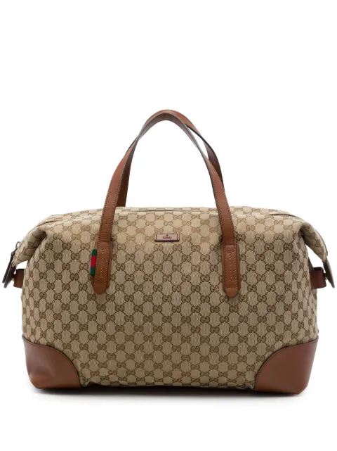 Gucci Pre-Owned 2016-2026 GG Canvas Web travel bag