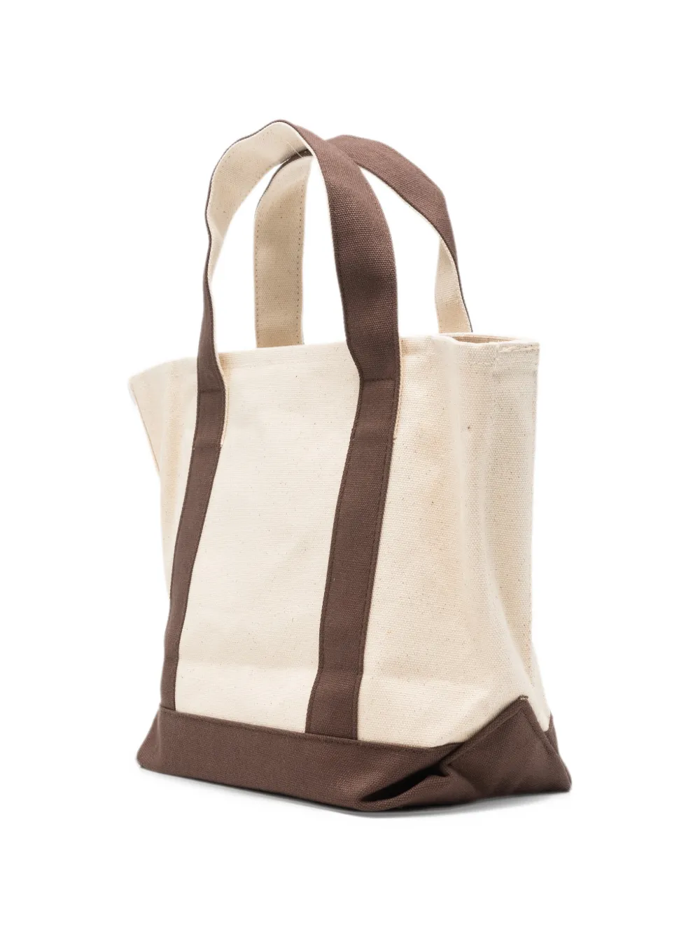Sporty & Rich mini logo-embroidered tote bag Beige