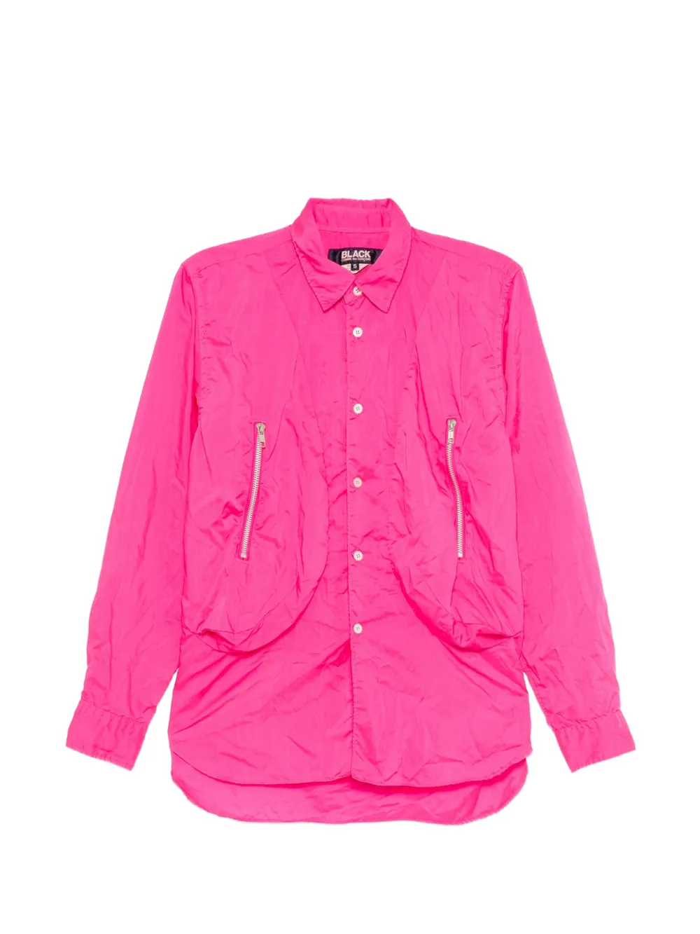 Black Comme Des Garçons zip-pocket shirt - Rosa
