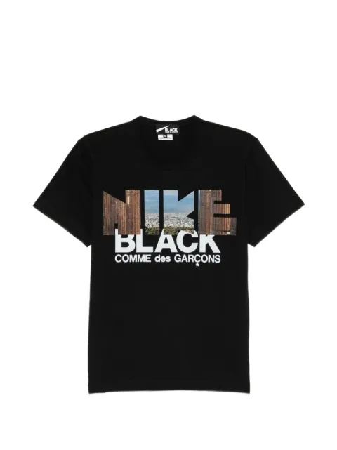 Black Comme Des Garçons x Nike cityscape-printed T-shirt